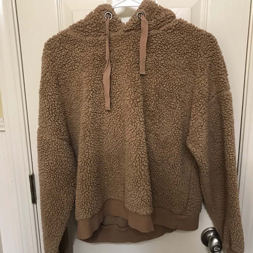 Brown Fuzzy Hoodie